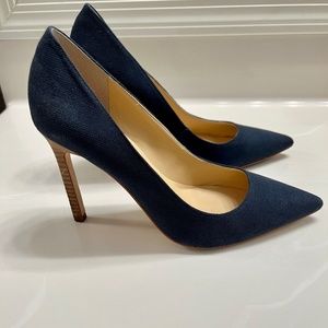 Ivanka Trump - Size 9 - Dark Blue Fabric Heels